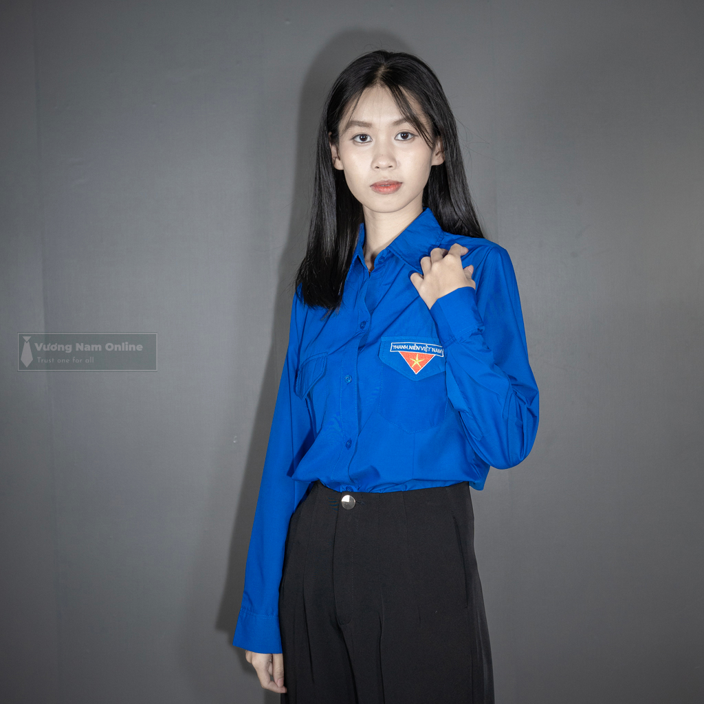 [Hoàn tiền 20%] Áo đoàn thanh niên việt nam hàng tiêu chuẩn cho cả nam và nữ có size lớn chất vải kate và lụa VNO141