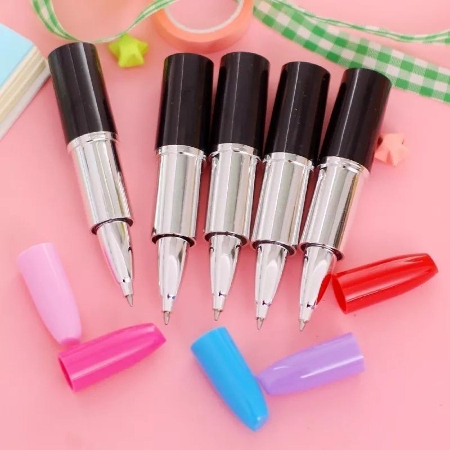 Bút bi hình thỏi son mực xanh