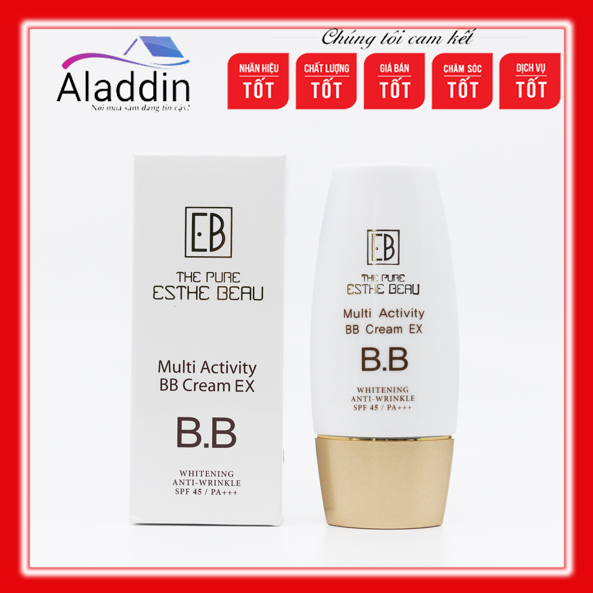 Kem BB Hàn quốc cao cấp The Pure Esthe Beau-Kem lót trang điểm-Kem che khuyết điểm-Kem dưỡng ẩm-kem chống nắng