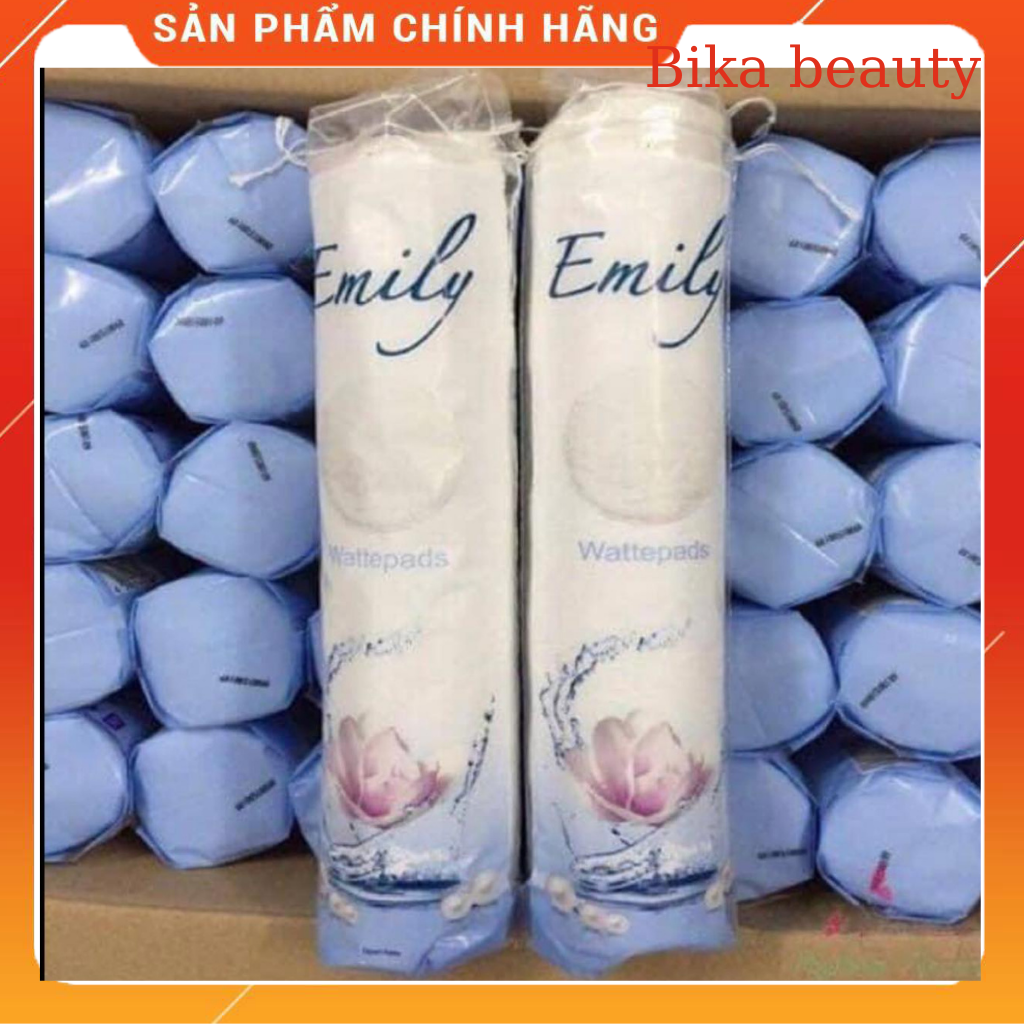 Bông tẩy trang Emily Đức 120 miếng tròn- Bika beauty siêu mềm,dai
