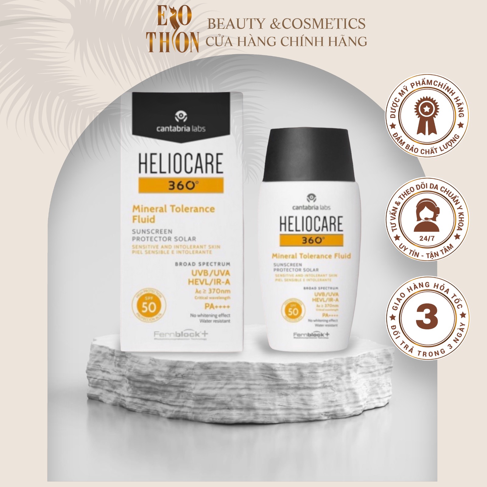 Kem chống nắng heliocare 360 mineral tolerance fluid spf50+ 50ml
