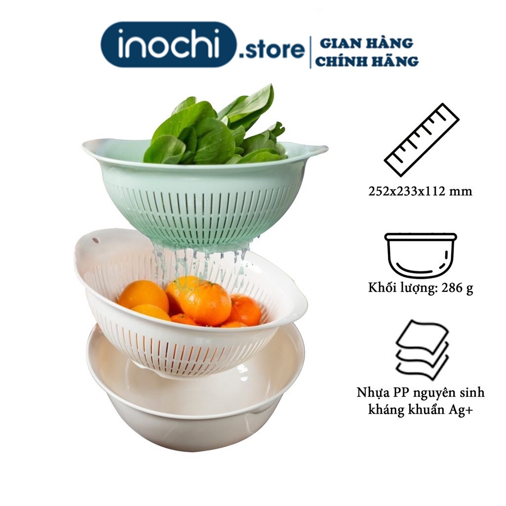 Bộ thau rổ 30cm cao cấp Yoko Inochi Việt Nam Chính hãng