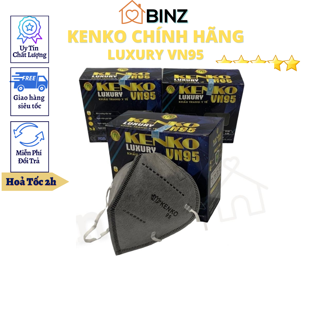 Khẩu Trang N95 Kenko Luxury 5 Lớp Kháng Khuẩn Dành Cho Người Lớn - BINZ