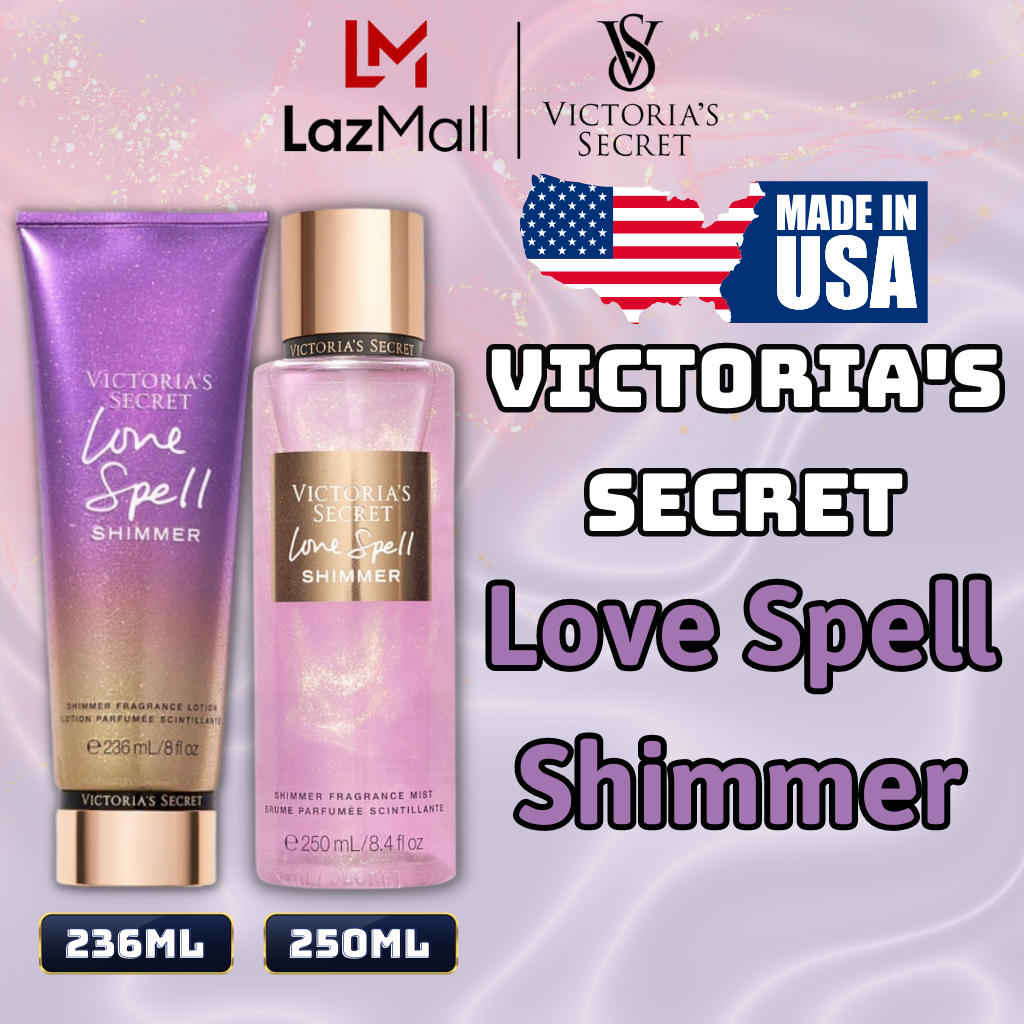 Victoria Secret Shimmer Love Spell Chính Hãng, Body Mist Victoria Secret 250ml, Lotion Victoria Secret 236ml