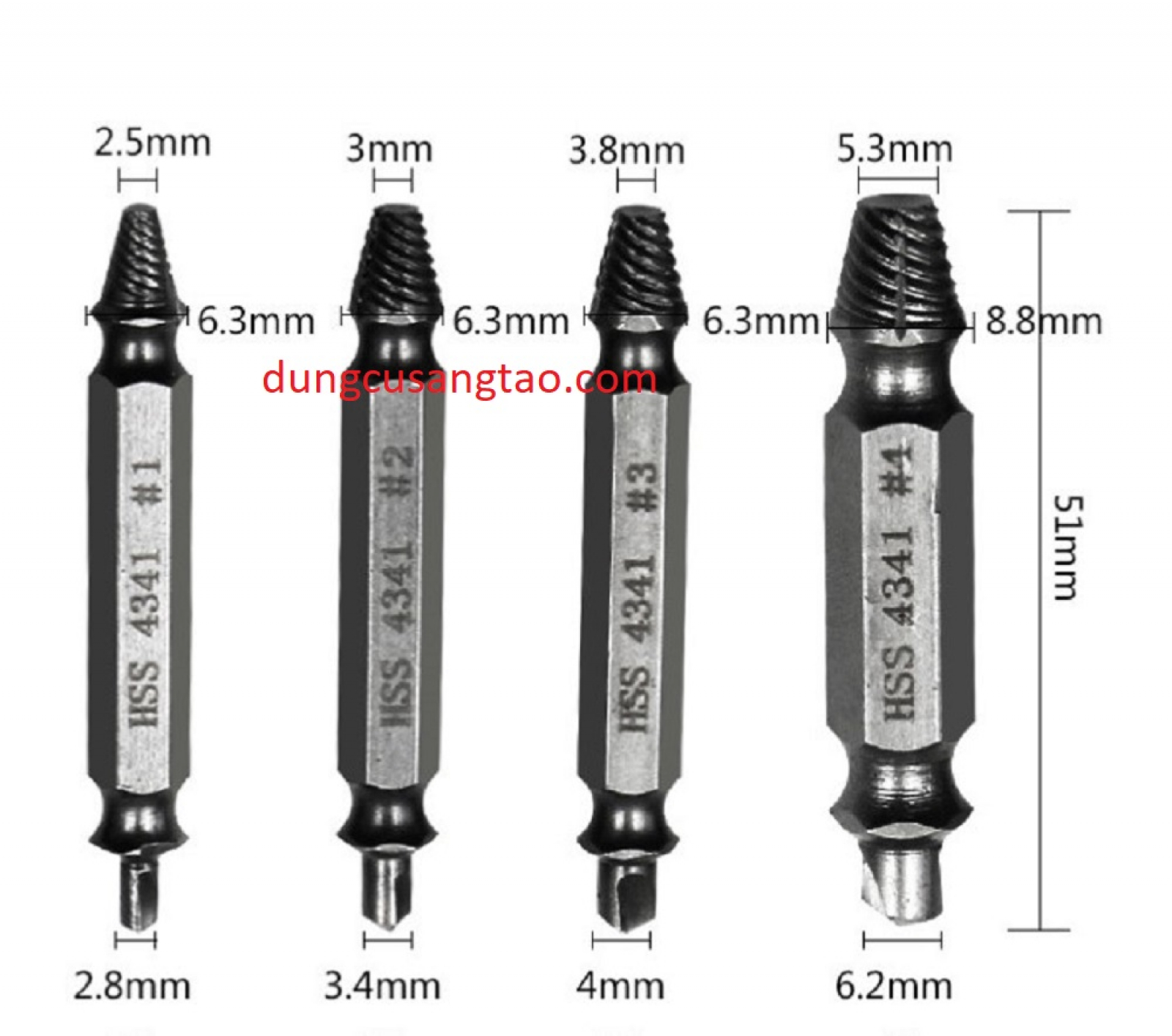 Bộ tool vặn ốc gãy / lấy ốc gãy