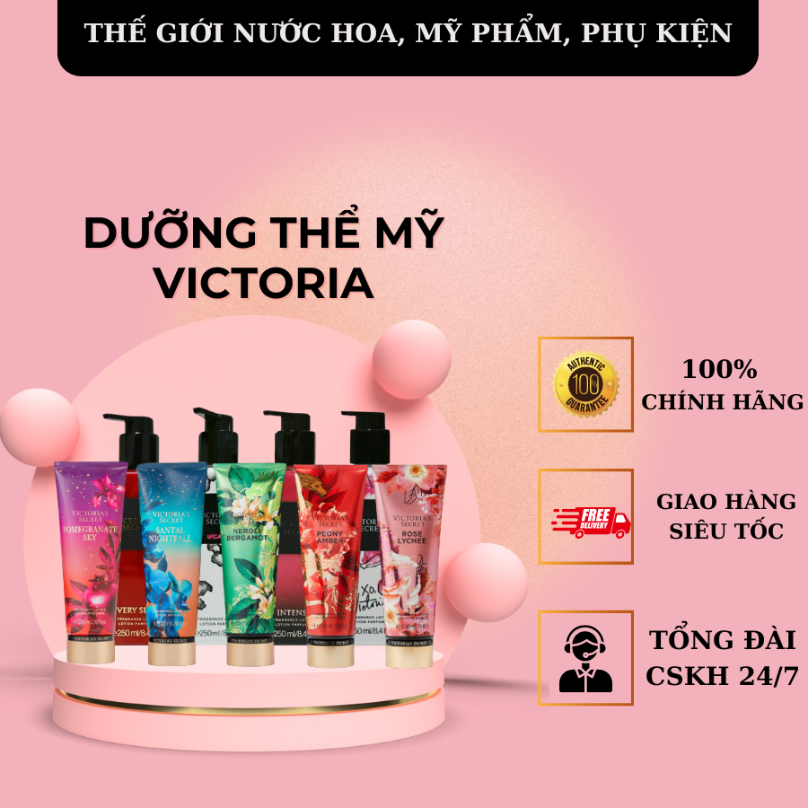 Dưỡng thể nước hoa VICTORIA'S SECRET Hand and Body Lotion 236ml lưu hương lâu