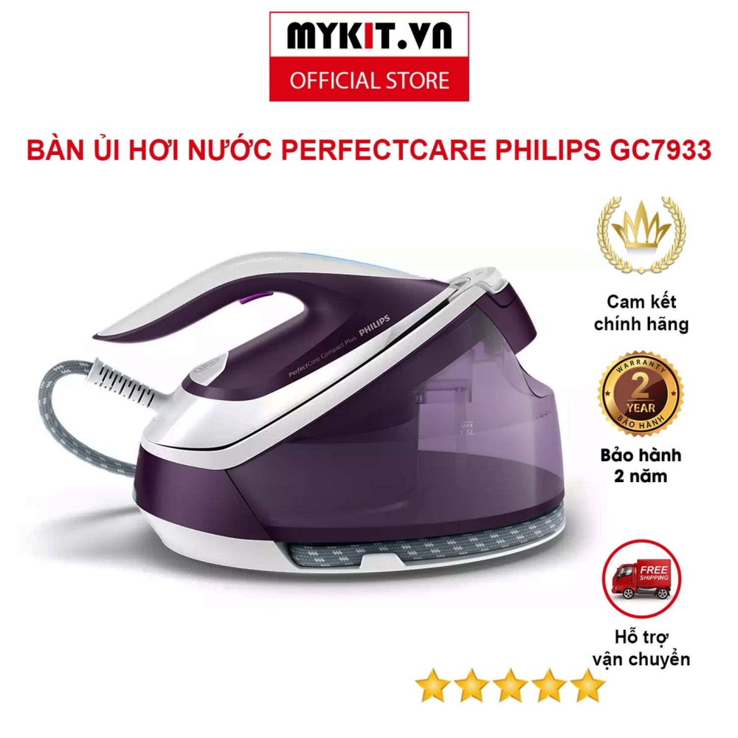 Bàn ủi hơi nước perfectcare philips gc7933 - mykit.vn