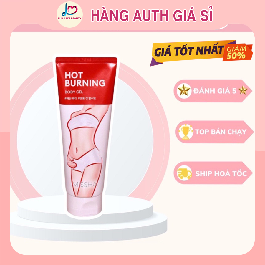 Kem tan mỡ bụng mỡ đùi missha hot burning body gel 200ml hàn quốc, đánh bay mỡ thừa hiệu quả