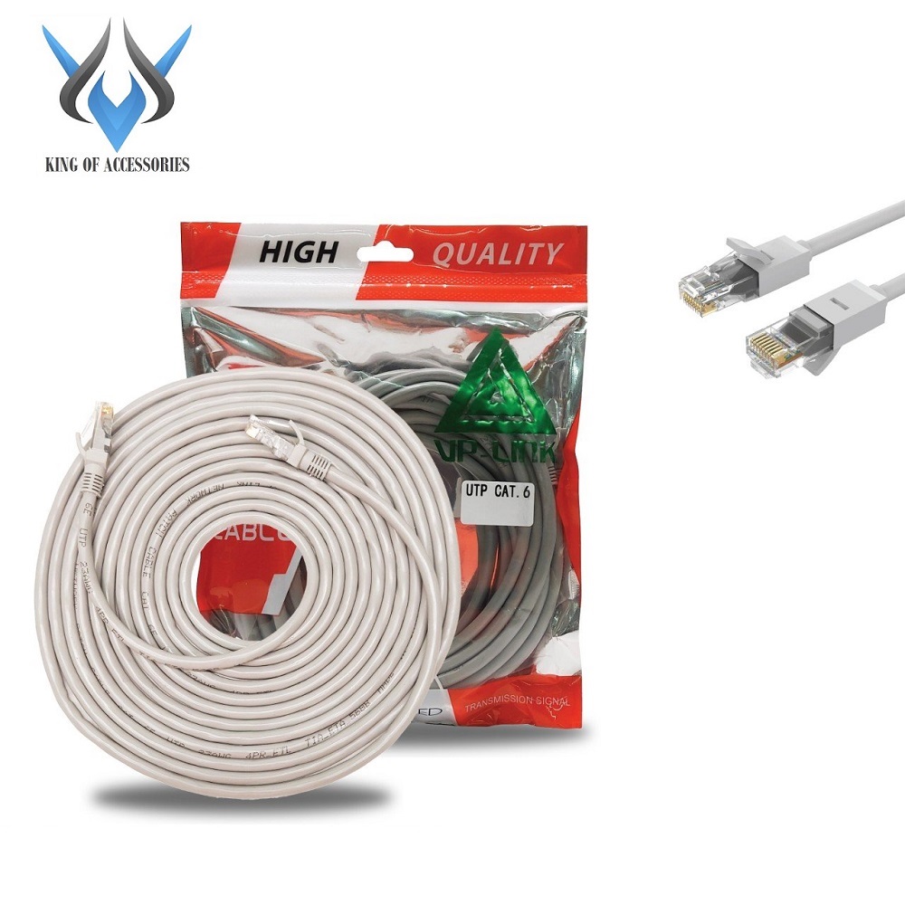 Cáp mạng LAN UTP Cat 6 AD / PATCH / VP-LINK dài 1.5M 3M 5M 10M 15M 20M 25M 30M 40M 50M (dây trắng, dây đúc bấm sẵn 2 đầu) - Phụ Kiện 1986