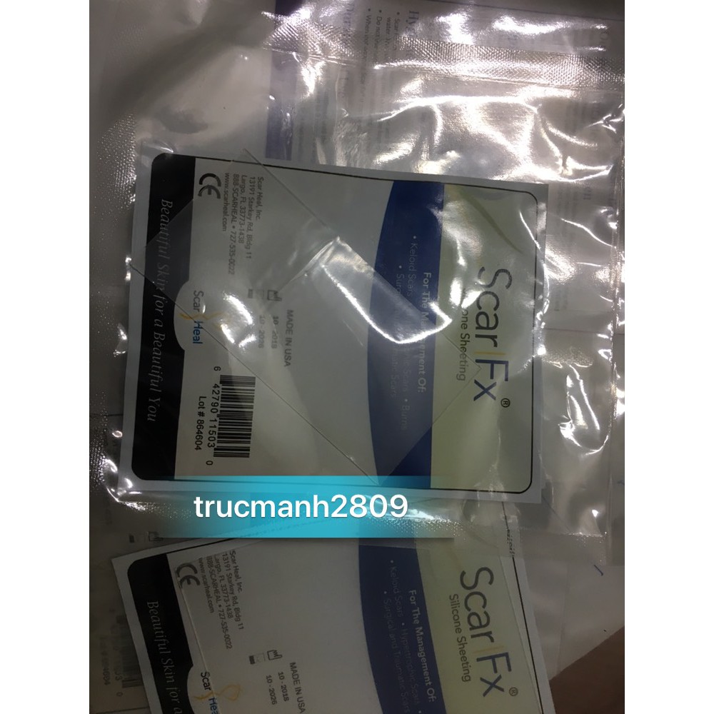 Miếng dán sẹo lồi sẹo phẫu thuật scar fx 5x10cm chuẩn Mỹ