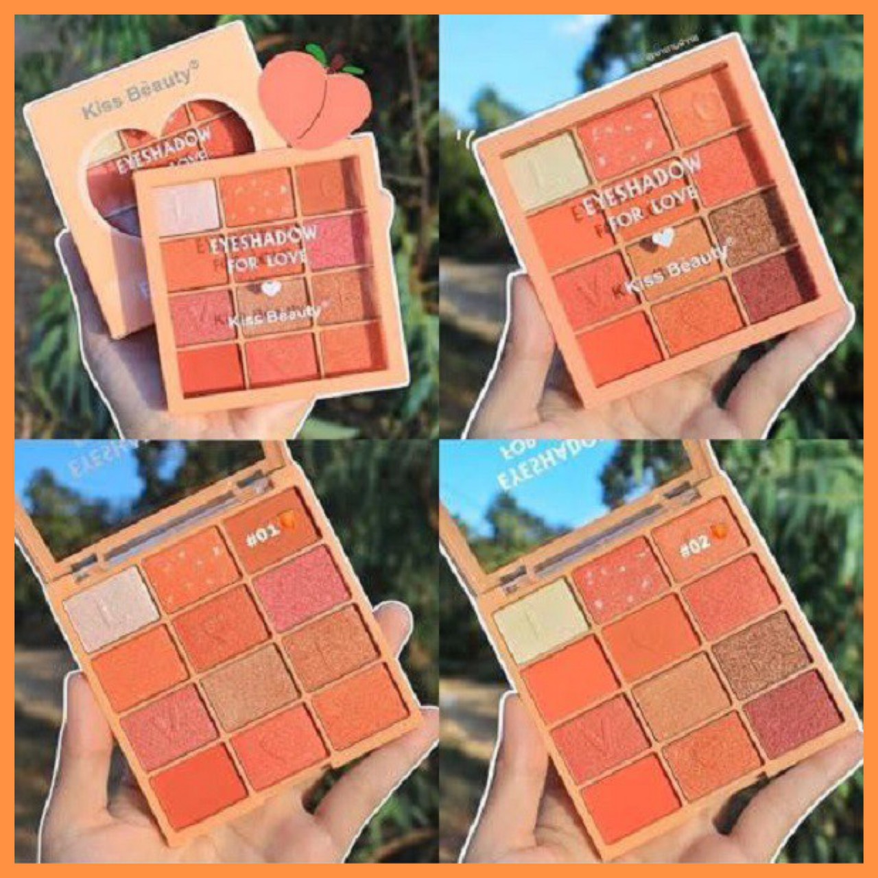 [Mã SFP62769661 giảm 5% đơn 250K] Phấn Mắt 12 Ô Màu Nhũ Lì Kiss Beauty Eyeshadow For Love No.87115