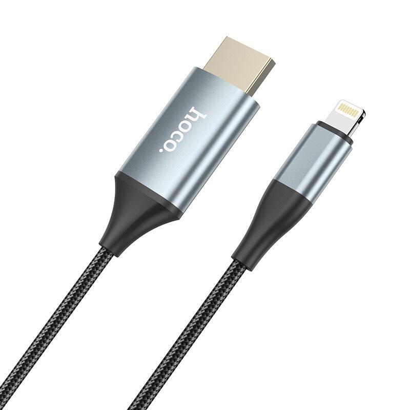 Cáp chuyển lightning sang HDMI qua tivi cho iphone và ipad Hoco UA15 - Mới