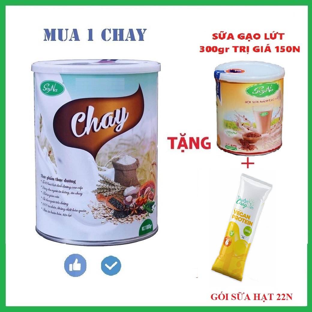 Sữa chay soyna, cho người ăn chay đủ chất, thực phẩm thực dưỡng cho người ăn kiêng, tiểu đường, tim mạch, kiểm soát cân nặng 800gr