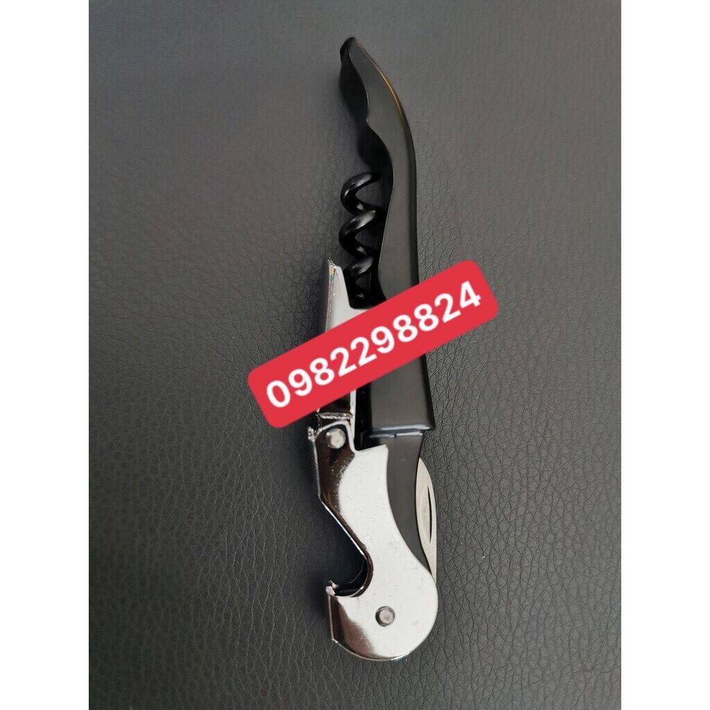 Dụng cụ đồ khui rượu vang đa năng inox in - h