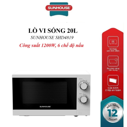 Lò vi sóng 20L Sunhouse SHD4819