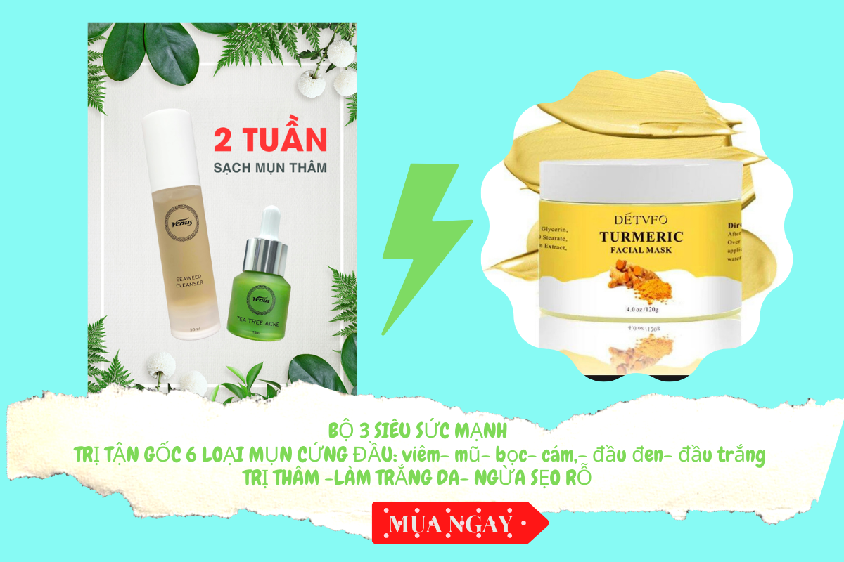 [HCM]Bộ 3 sạch mụn thâm thải độc da venus chính hãng giúp da hết mụn sạch thâm kiềm dầu thu nhỏ lỗ chân lông chỉ sau 2 tuần sử dụng