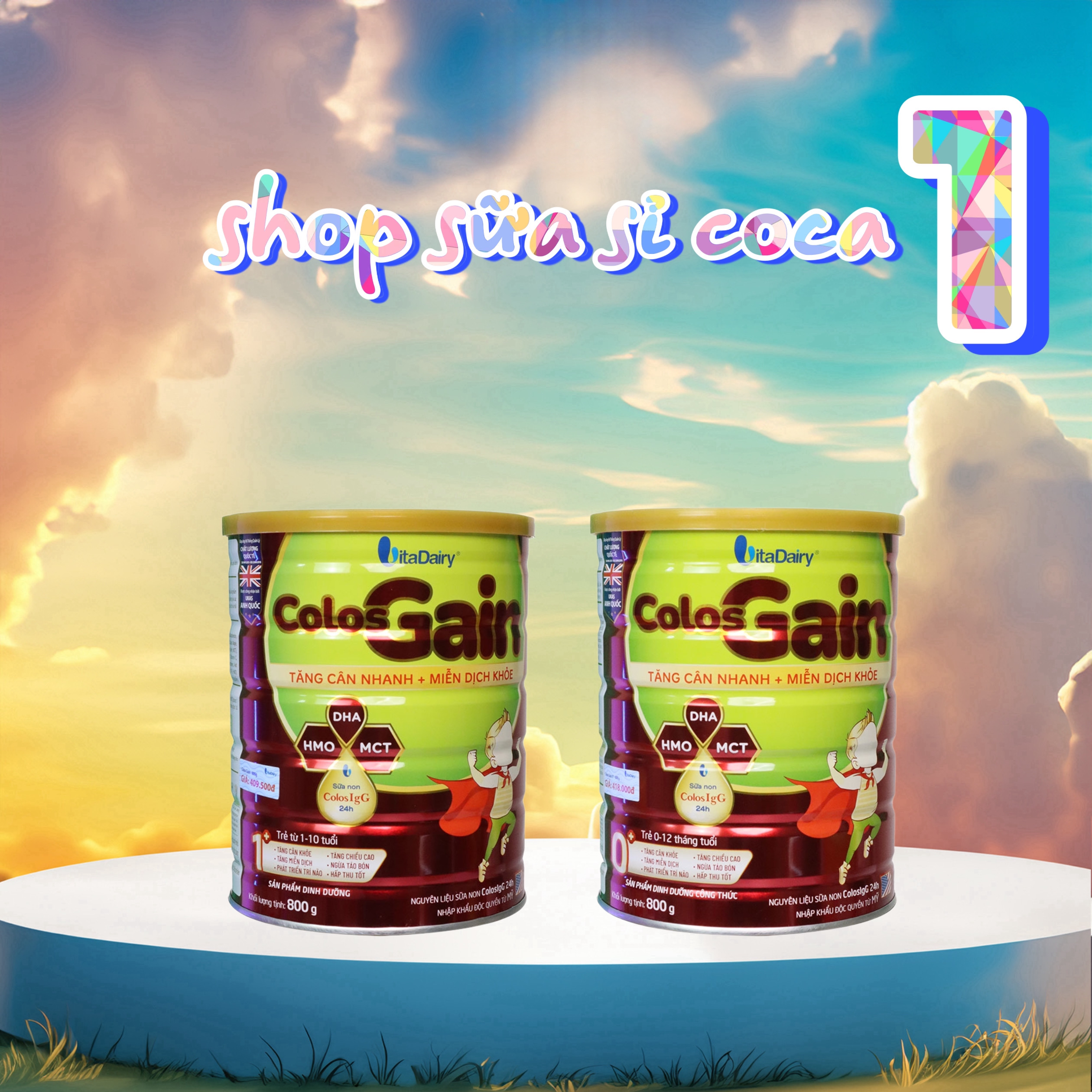 Sữa colos gain 0+ 1+ 800gr