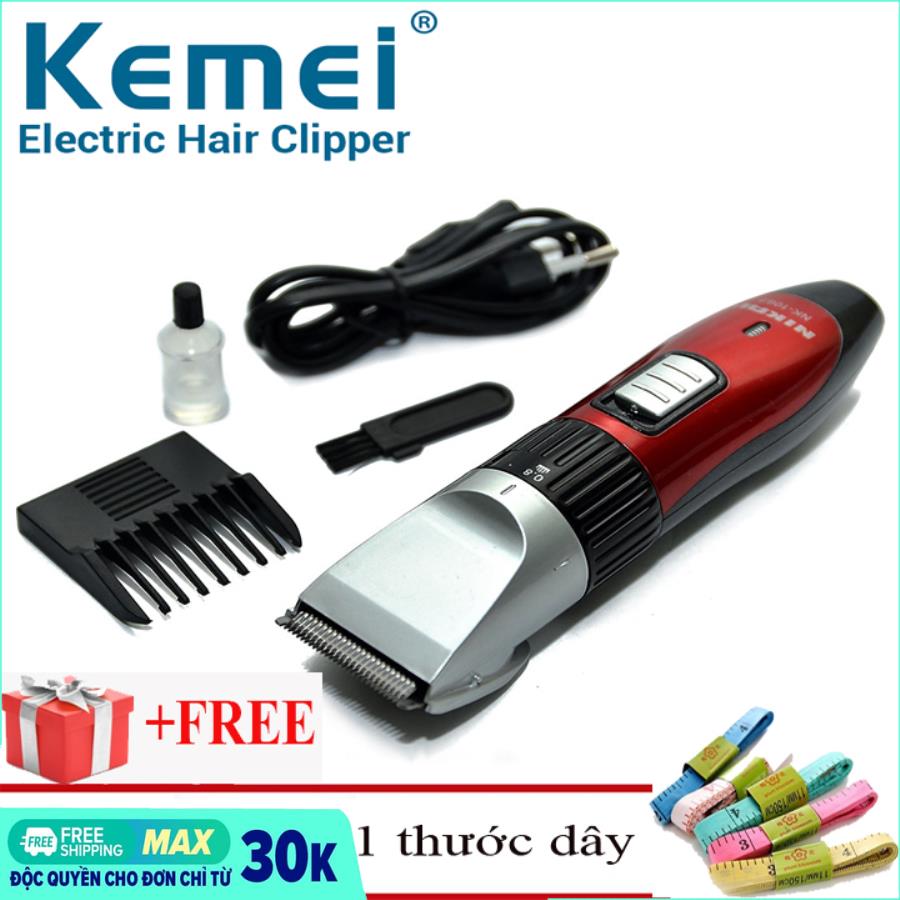 Tông đơ cắt tóc Kemei KM730 -Tông Đơ Cắt Tóc Cho Trẻ Em - Tông đơ cắt tóc gia đình+ Tặng kèm 1 thước dây
