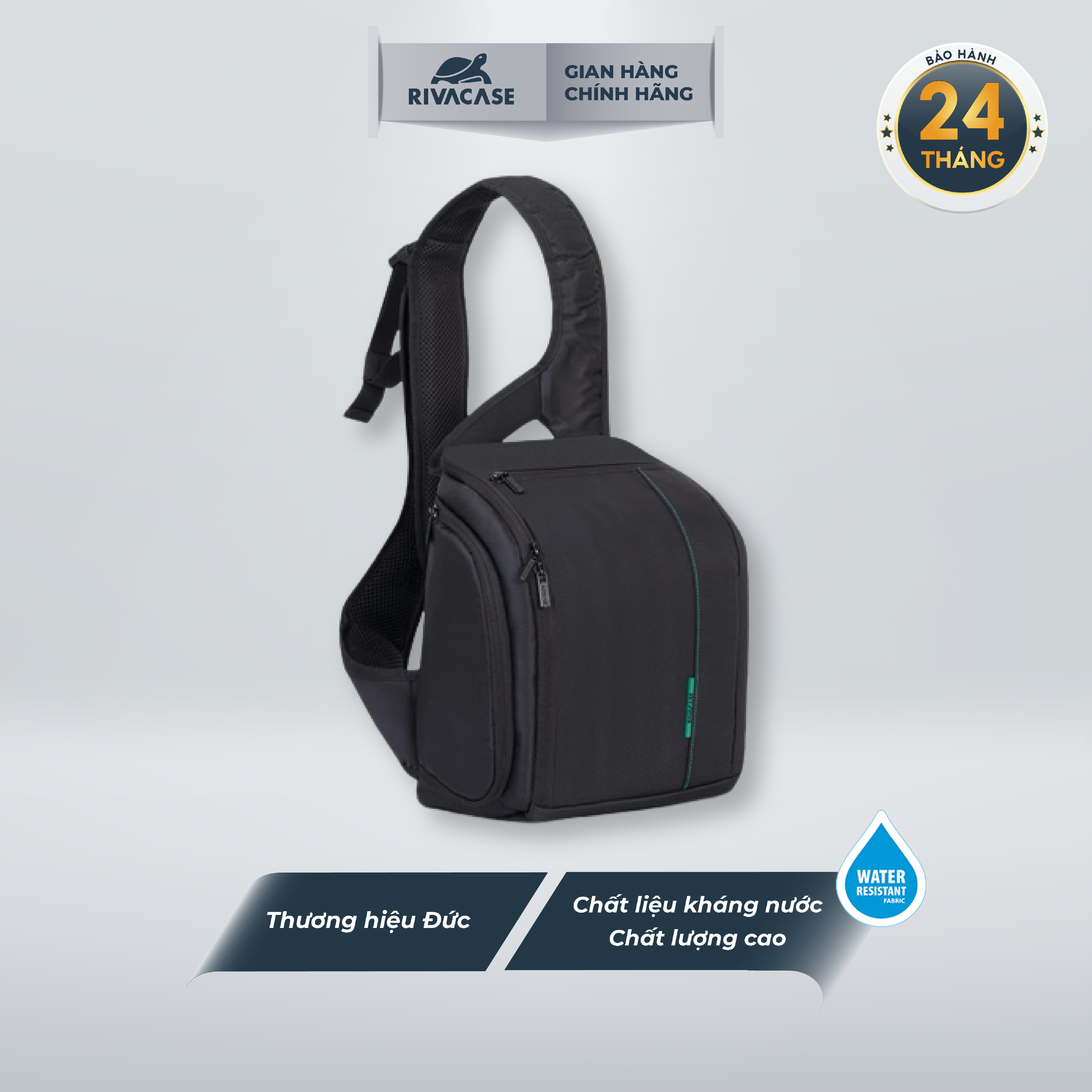 Túi đeo chéo đựng máy ảnh rivacase 7470 kháng nước nhẹ - Hàng chính hãng