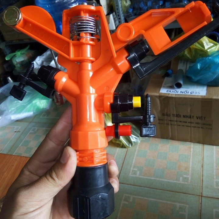 Béc tưới phun mưa cánh đập 3 tia bb-c3t. béc phun bán kính 8-15m ren 27-34
