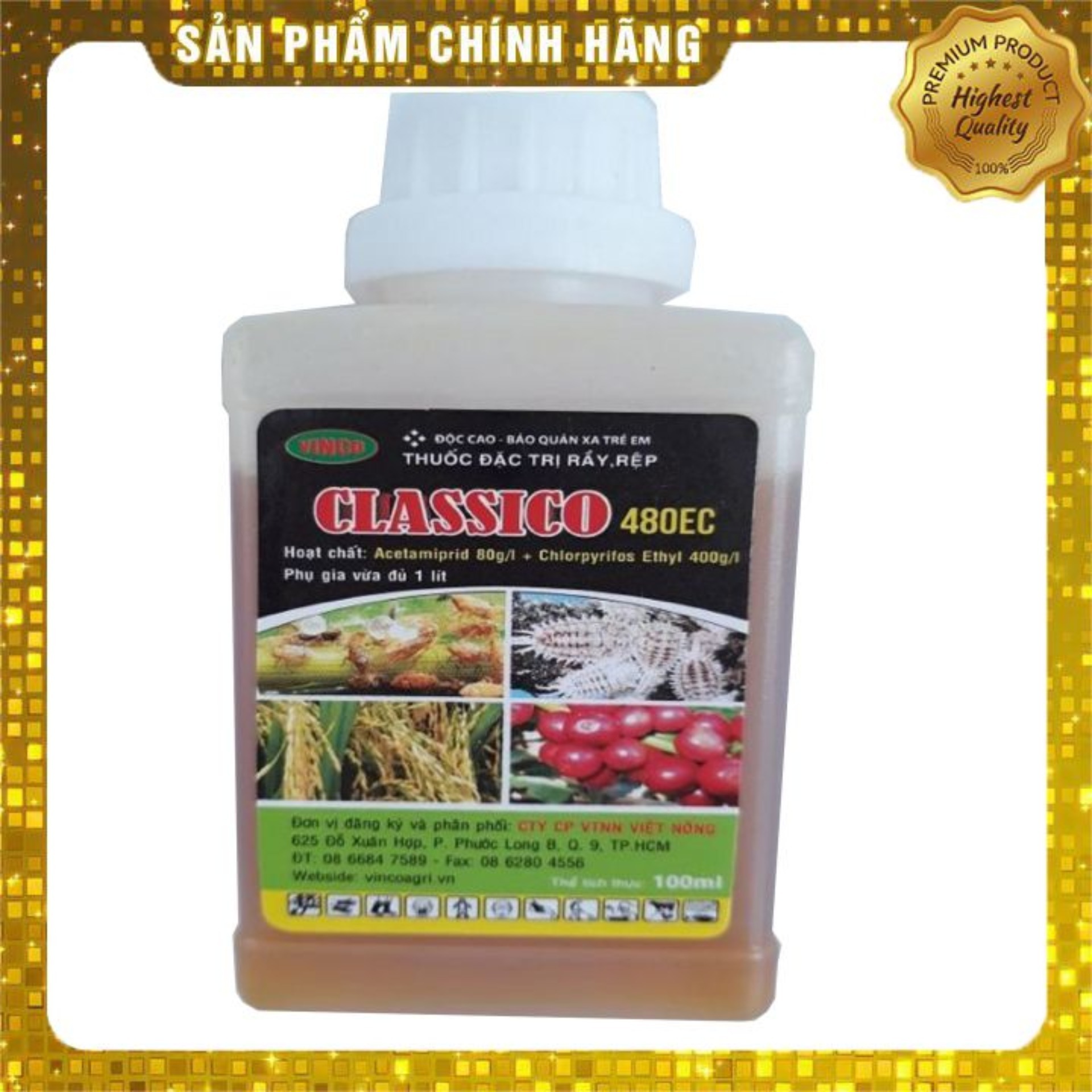 Thuoc trừ rầy Classico 480EC trừ rầy nâu hại lúa, rệp sáp hại cà phê