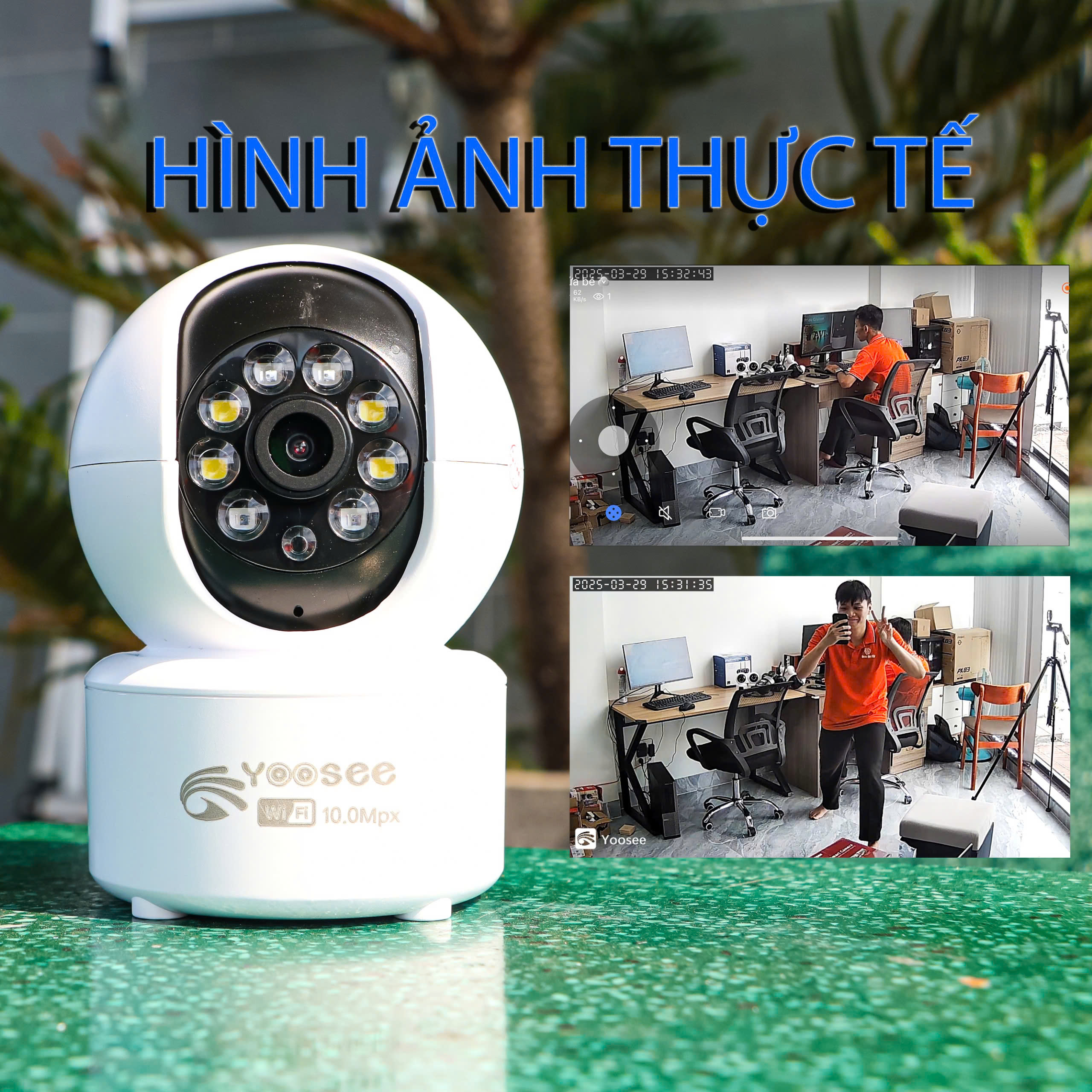 Camera Yoosee 1 mắt trong nhà A8LN Xoay 360 độ Đàm thoại 2 chiều Bảo hành 1 năm