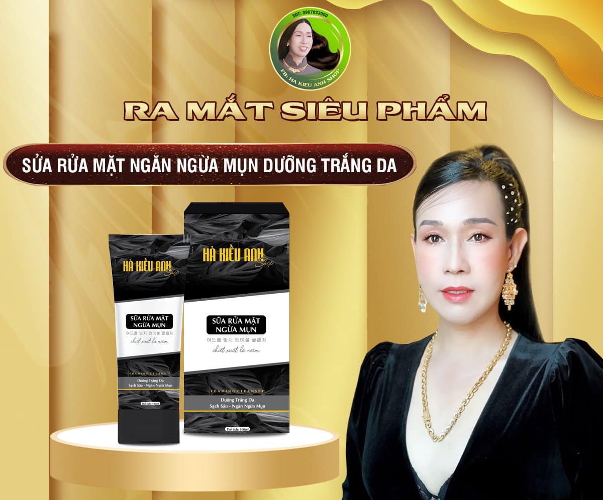 Sữa rửa mặt hà kiều anh shop ngừa mụn chính hãng-100ml