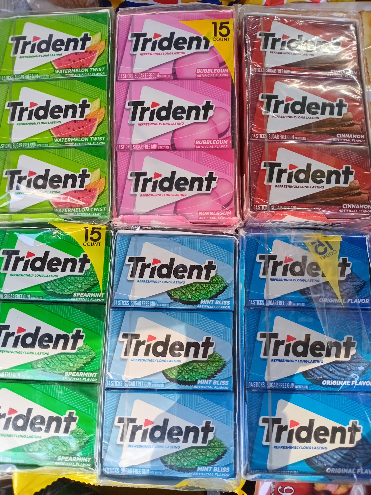 Kẹo Singum Trident Mỹ (15 count x 14 Sticks)