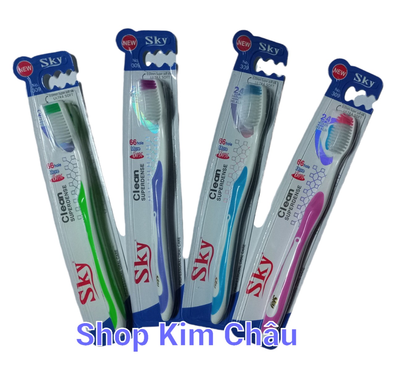 Bàn chải đánh răng Sky Ultra Soft lông tơ siêu mềm siêu bảo vệ nướu răng, chải sạch mảng bám, không làm đau răng