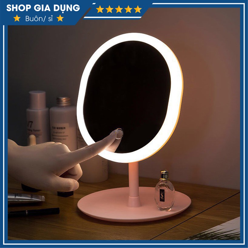 Gương soi để bàn trang điểm có đèn led siêu siêu hot 2021