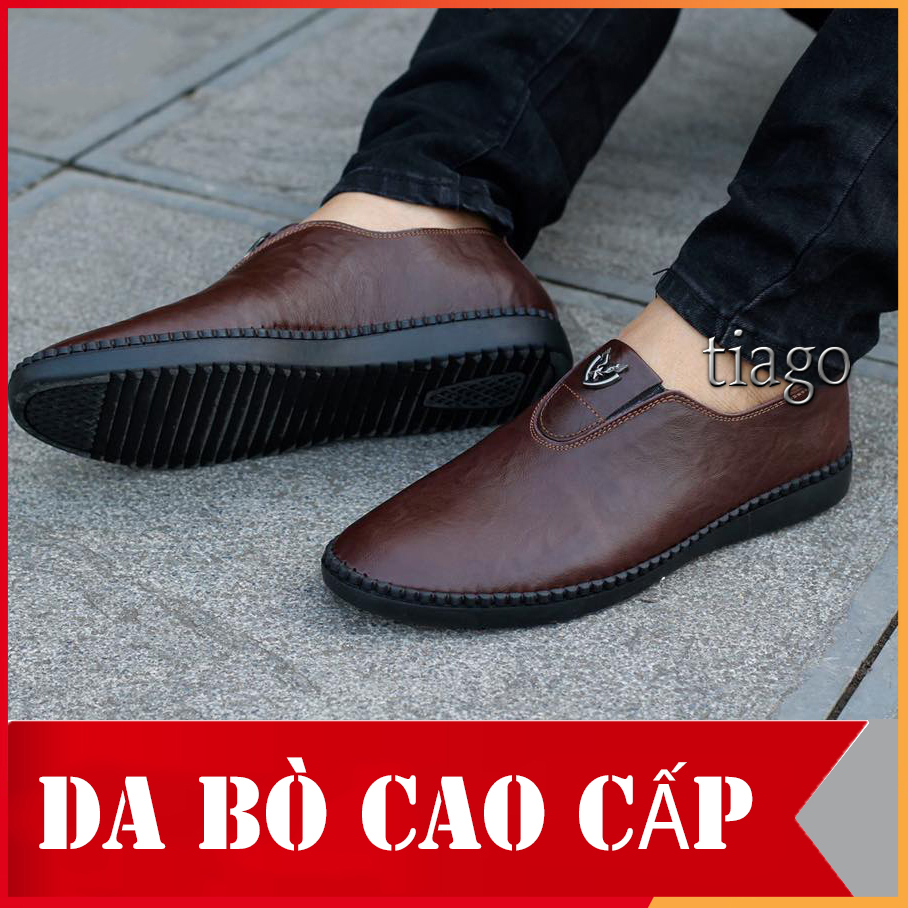 Giày lười nam da bò bao bền bao êm chống nước tuyệt đối 2020 [ xem hàng đi thử mấy thanh toán]