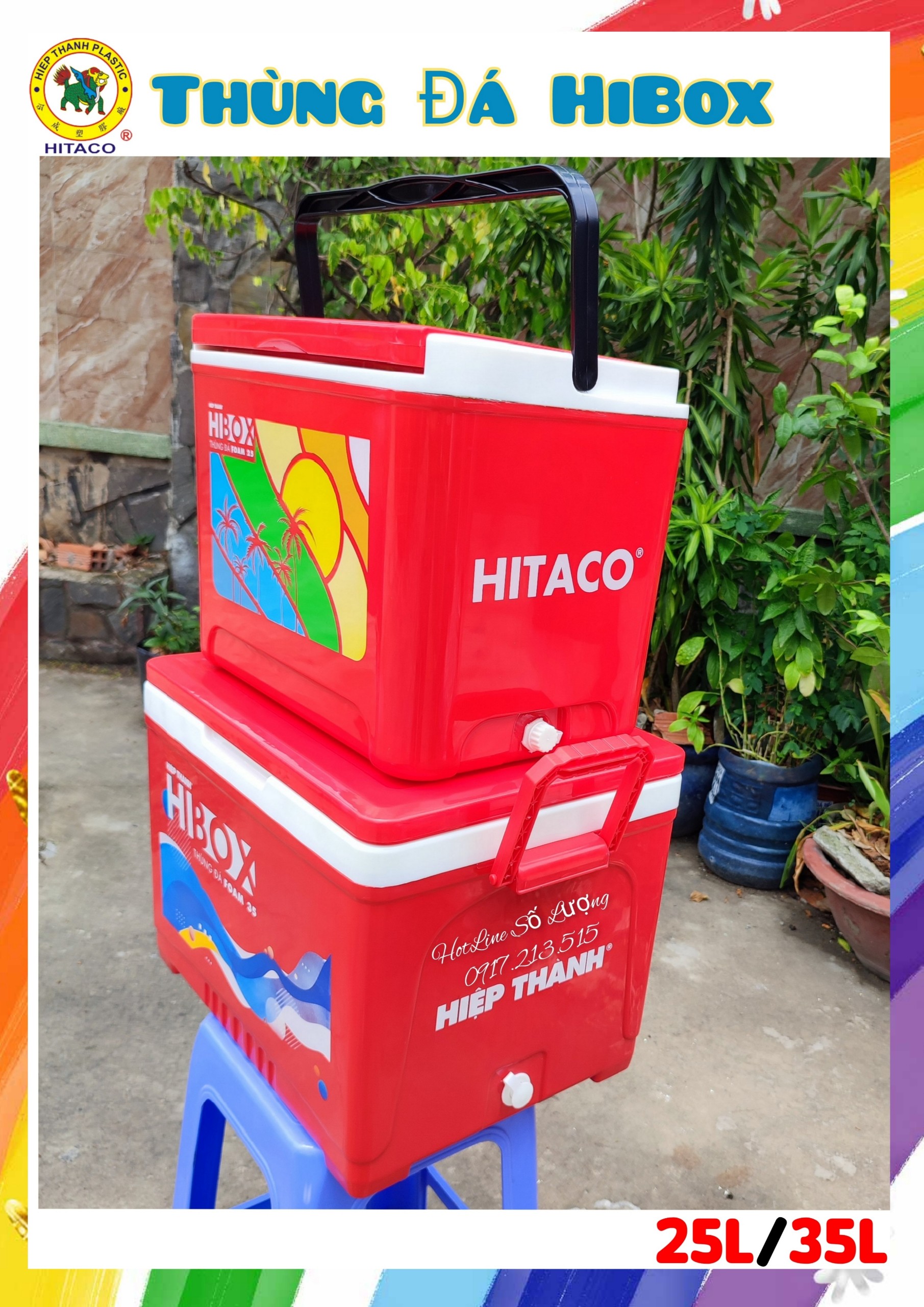 💝 hình thật 💝 thùng đá giữ nhiệt 25 lít và 35 lít hibox - cty nhựa hiệp thành 💝