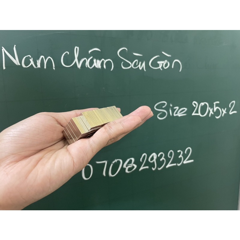 2 viên nam châm đất hiếm 20x5x2mm lực từ n35 siêu mạnh