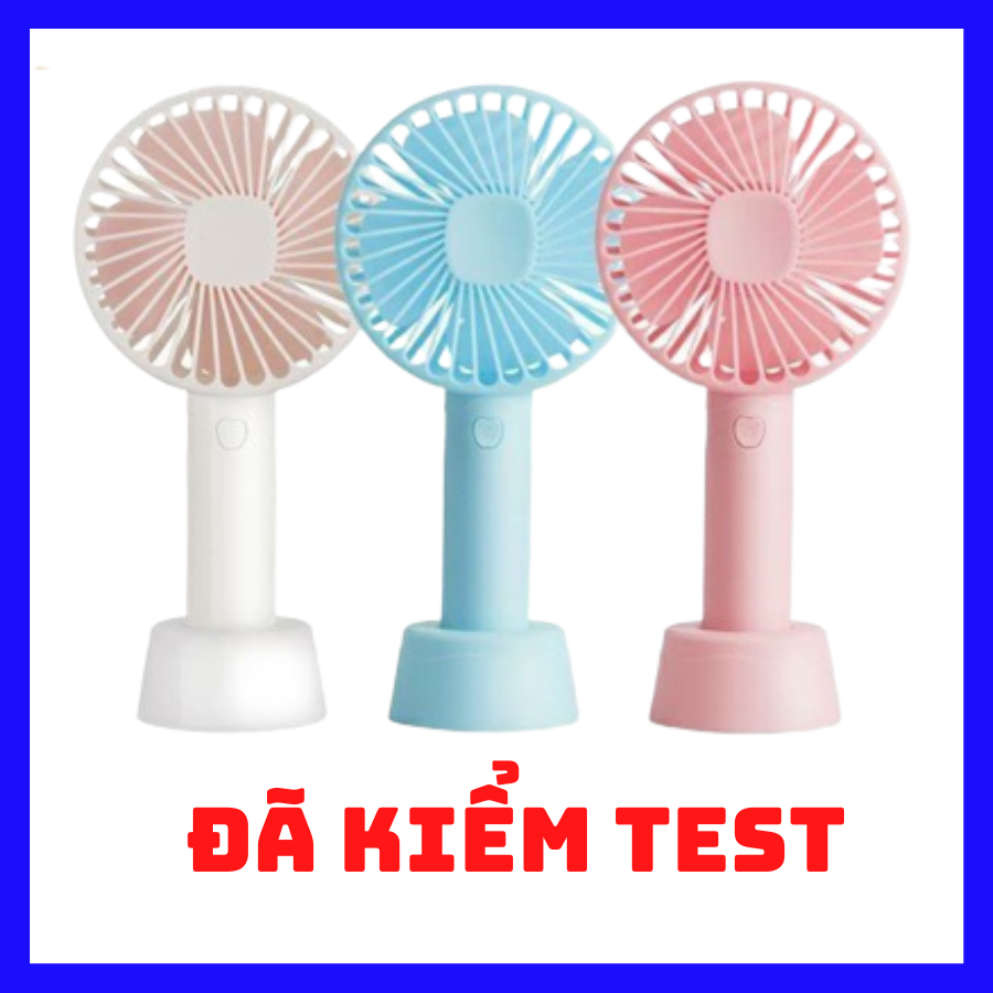 Quạt mini sạc điện, quạt mini cầm tay, quạt điện mini du lịch có pin sạc tích điện tuỳ chỉnh 3 cấp độ siêu mát