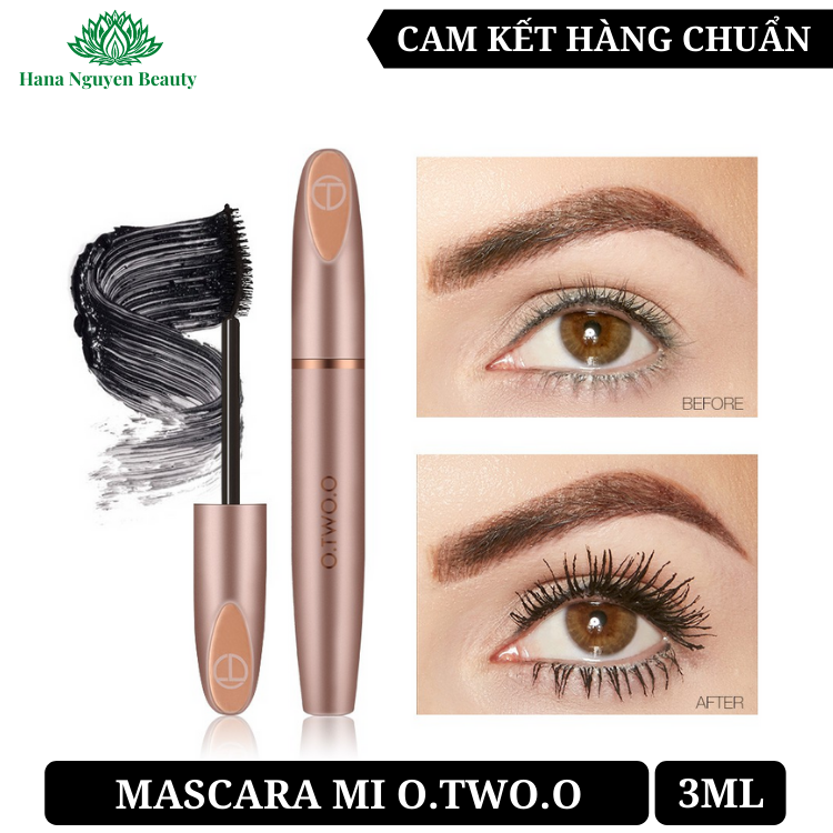 Mascara uốn cong và làm dày mi, chống thấm nước lâu trôi o.two.o 3ml