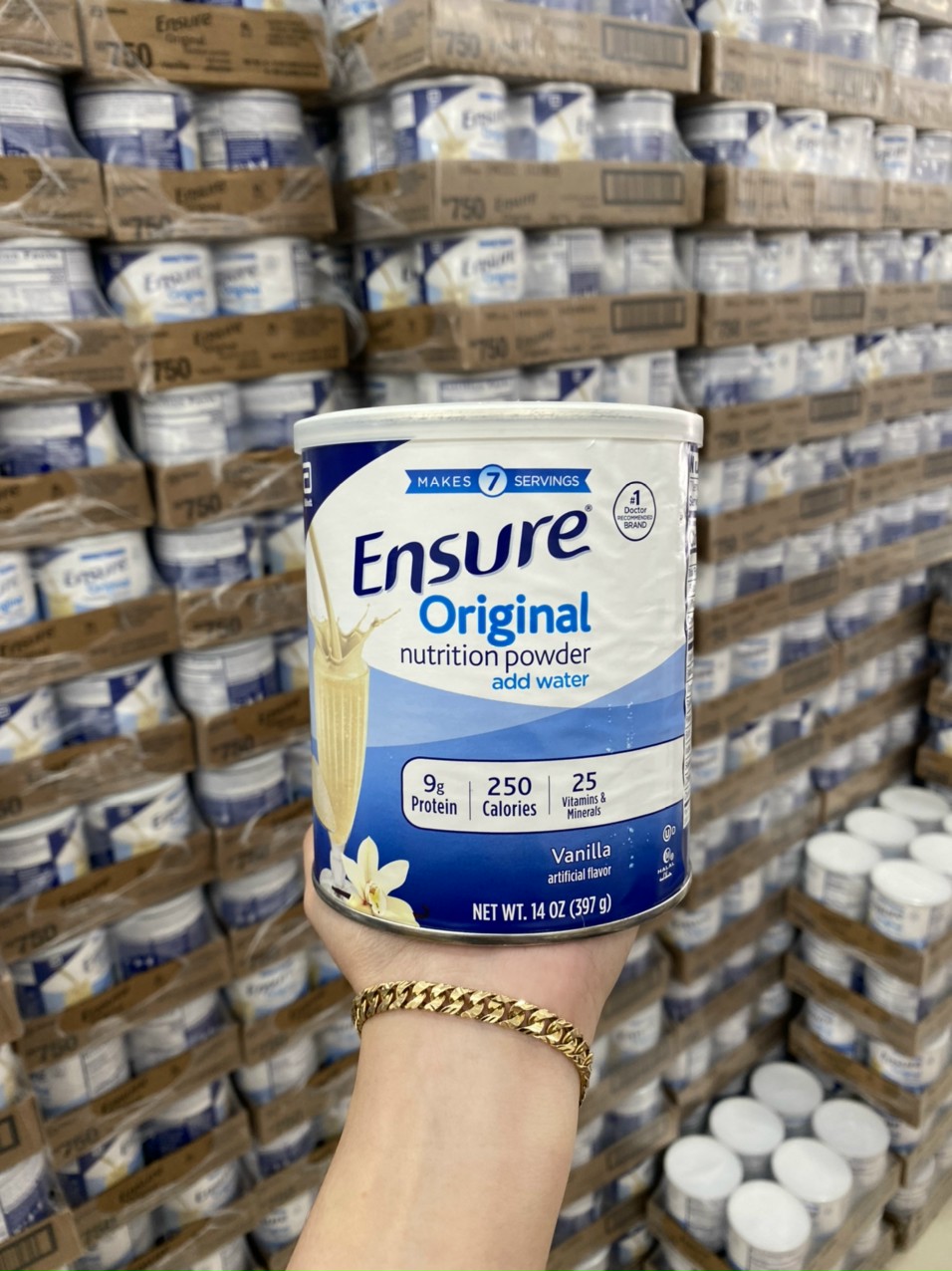 Date 11.2025 - Combo 4 Lon Sữa Bột Ensure Original Nutrition Powder 400G Mỹ