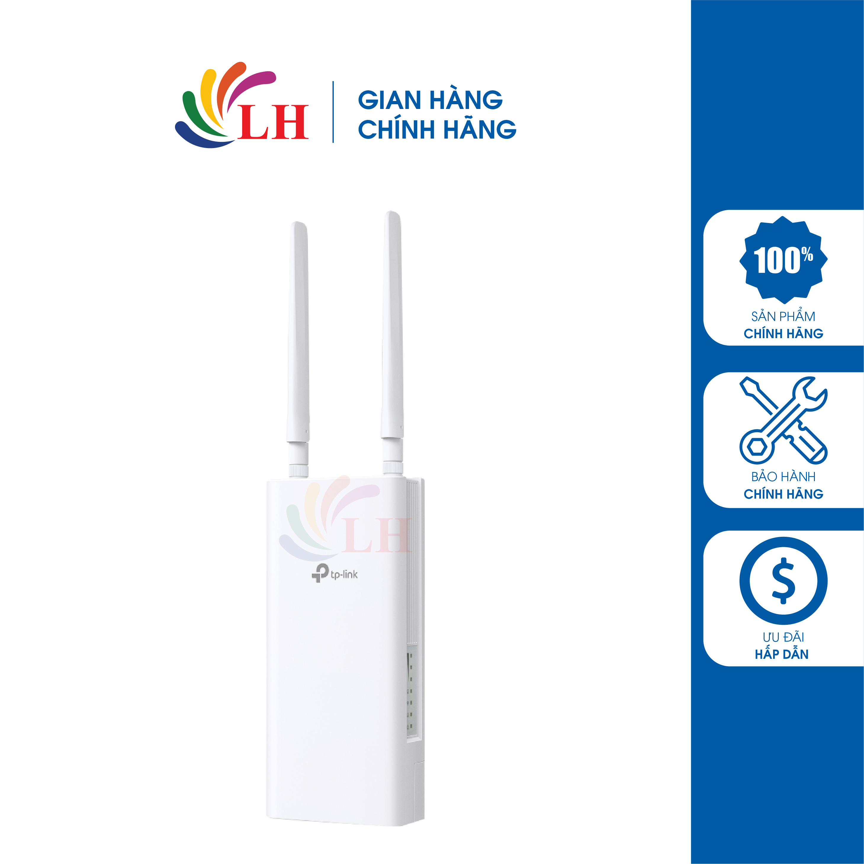 Bộ mở rộng sóng Wifi 4G LTE TP-Link Outdoor Router 300 Mbps TL-MR100-Outdoor - Hàng chính hãng - Kết