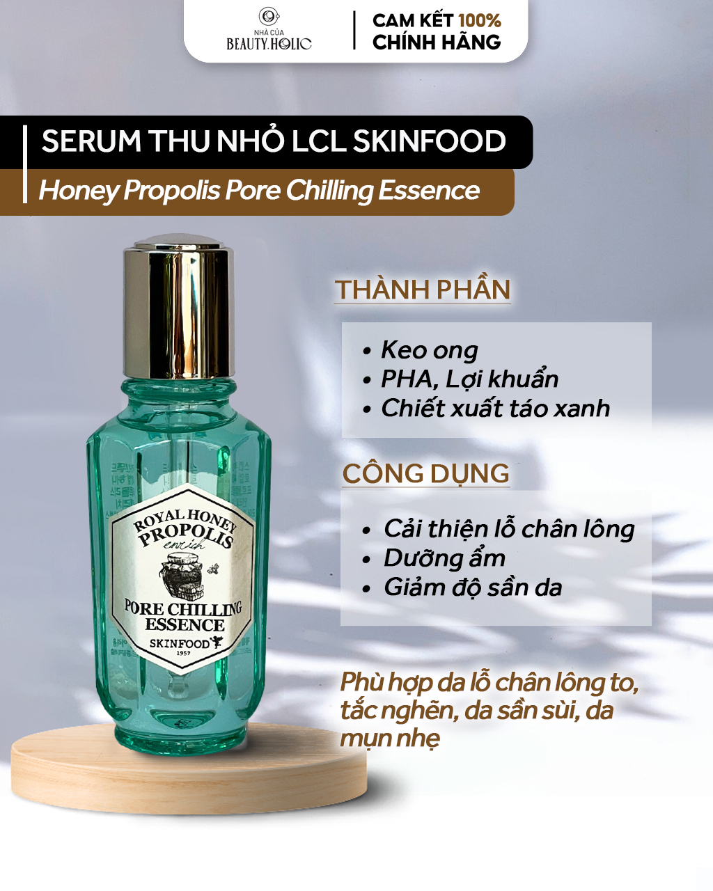 Serum se lỗ chân lông skinfood royal honey propolis pore chilling essence