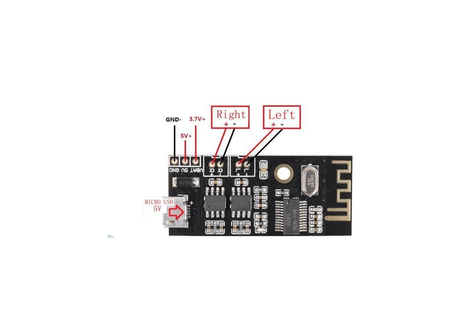 Mạch giải mã âm thanh bluetooth m38 có khuếch đại 5w