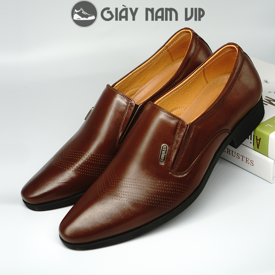 Giày lười nam cao cấp nam hàng hiệu da bò đẹp giá rẻ giaynamvip giày mọi nam công sở trẻ trung gvn11