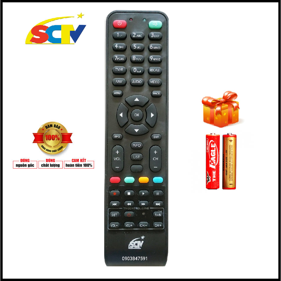[HCM]Điều khiển đầu thu truyền hình cáp SCTV