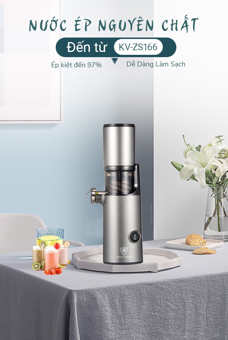máy ép chậm kaisa villa KV-ZS166, máy ép chậm cầm tay kaisavilla 166, máy ép chậm mini kaisavilla KV-ZS 166, máy ép chậm kaisa villa KV-ZS166