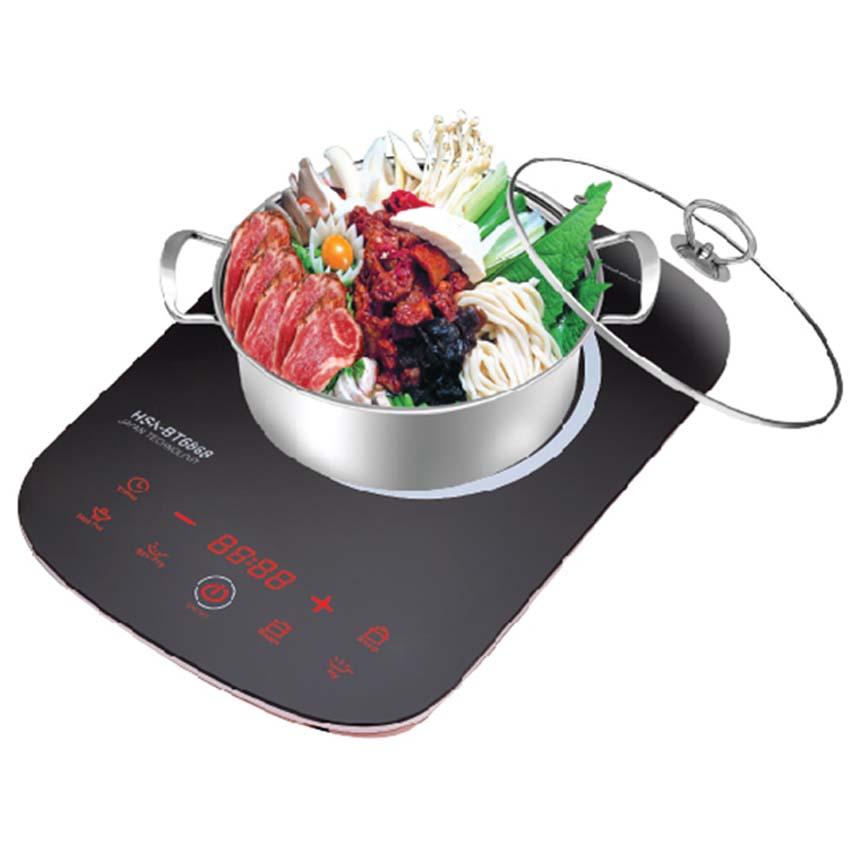 Bếp điện từ đơn Hasuka HSK - BT6868 tặng kèm nồi lẩu đa năng cao cấp