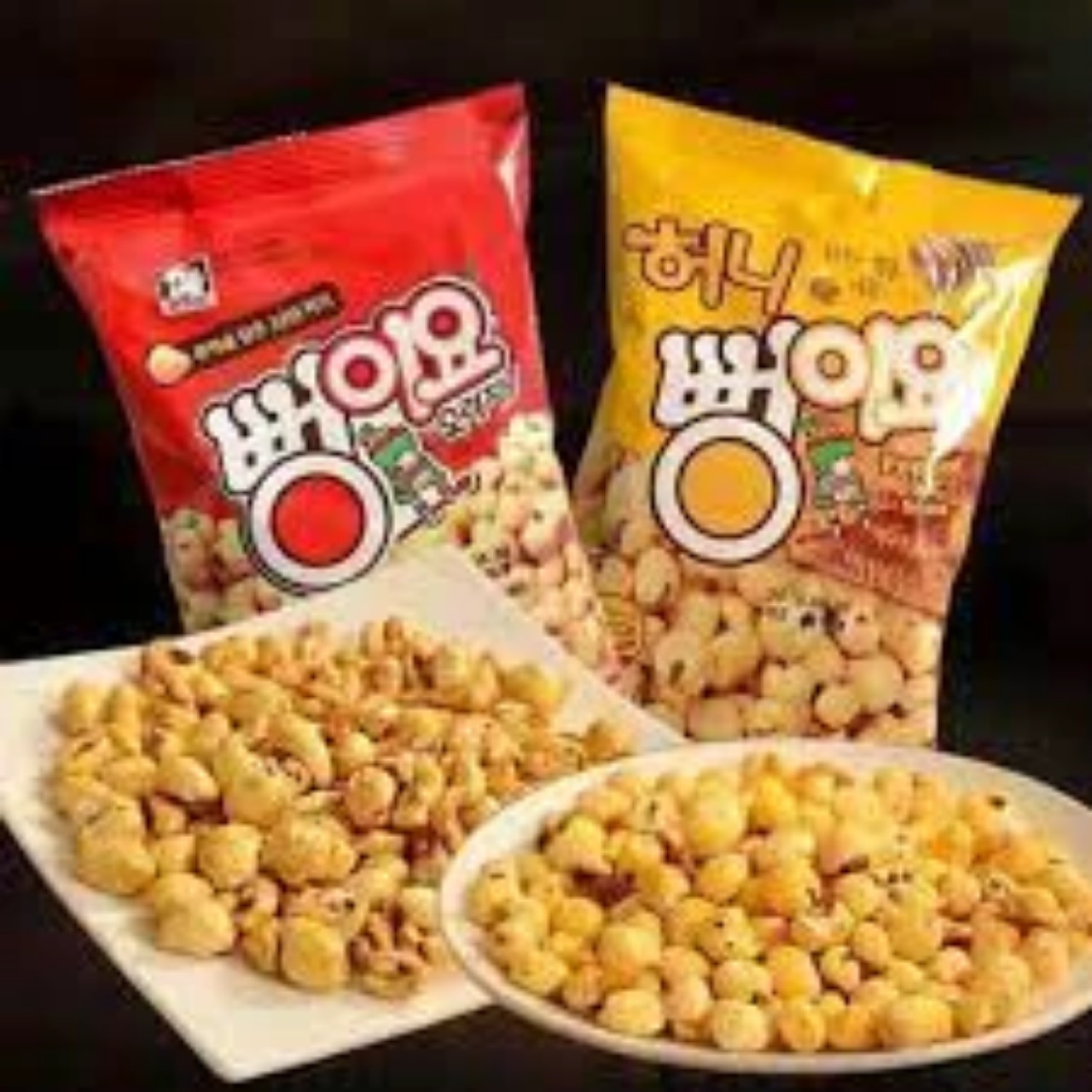 Snack bắp nổ hàn quốc vị mật ong / phô mai ppongiran -250g - bỏng ngô nổ không chiên - bắp rang bơ