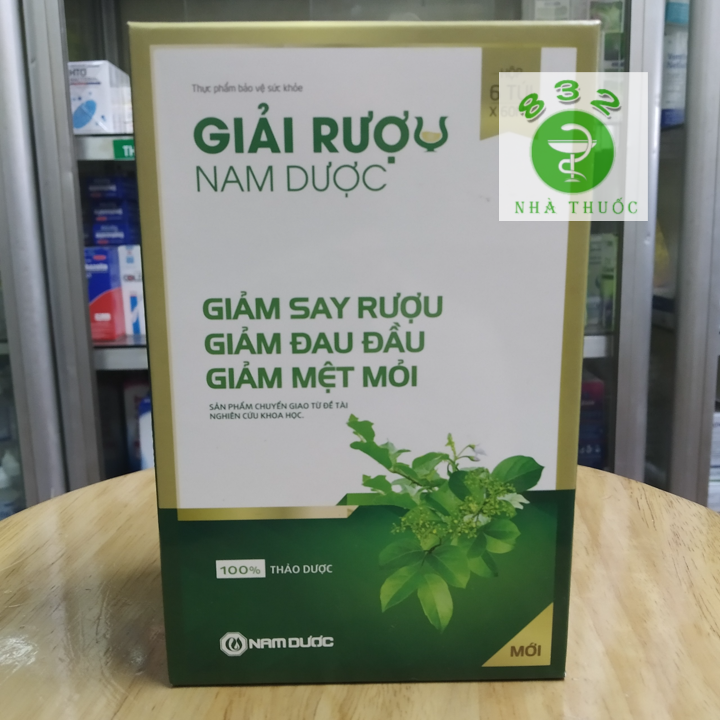 Giải Say Nam Dược - Giảm say ruou, giảm đau đầu, giảm mệt mỏi hộp 6 túi x 60ml