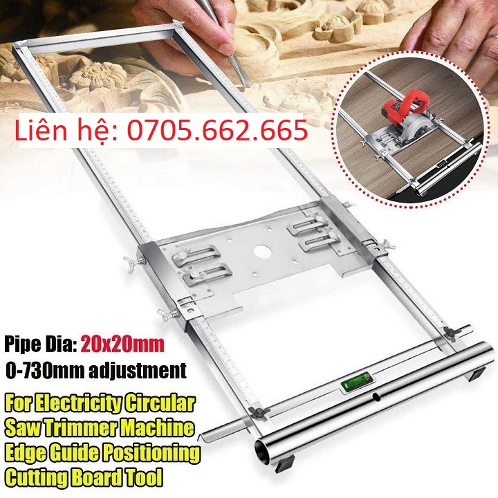 Khung cố định máy cắt gỗ, cắt gạch cầm tay - dụng cụ cắt tấm thạch cao gỗ tiện dụng giá đỡ ray dẫn hướng máy cắt