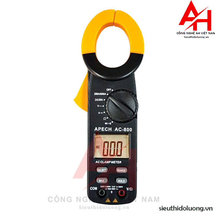 Apech ac-800 ampe kìm đo dòng ac apech ac 800 đầy đủ chức năng đo dòng ac, điện áp ac/dcv, omh, diot, thông mạch