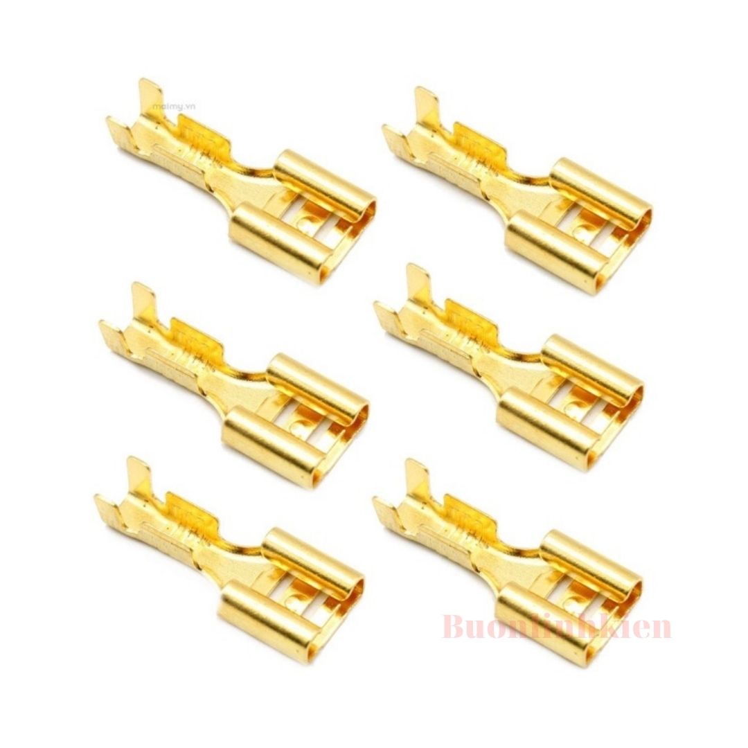 100 Đầu cos ghim 6.3 mm - Cos Relay - Cos cắm,cos cái