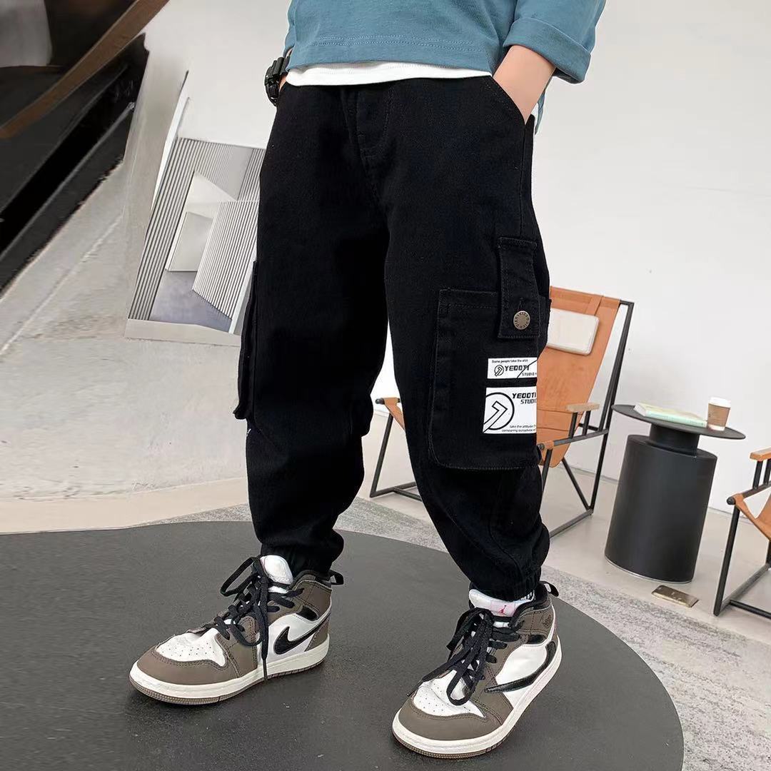 LANBAO quần dài bé trai quần kaki bé trai 40kg quần dài cho bé trai quần hiphop bé trai quần thể thao trẻ em quần bé trai 12 tuổi