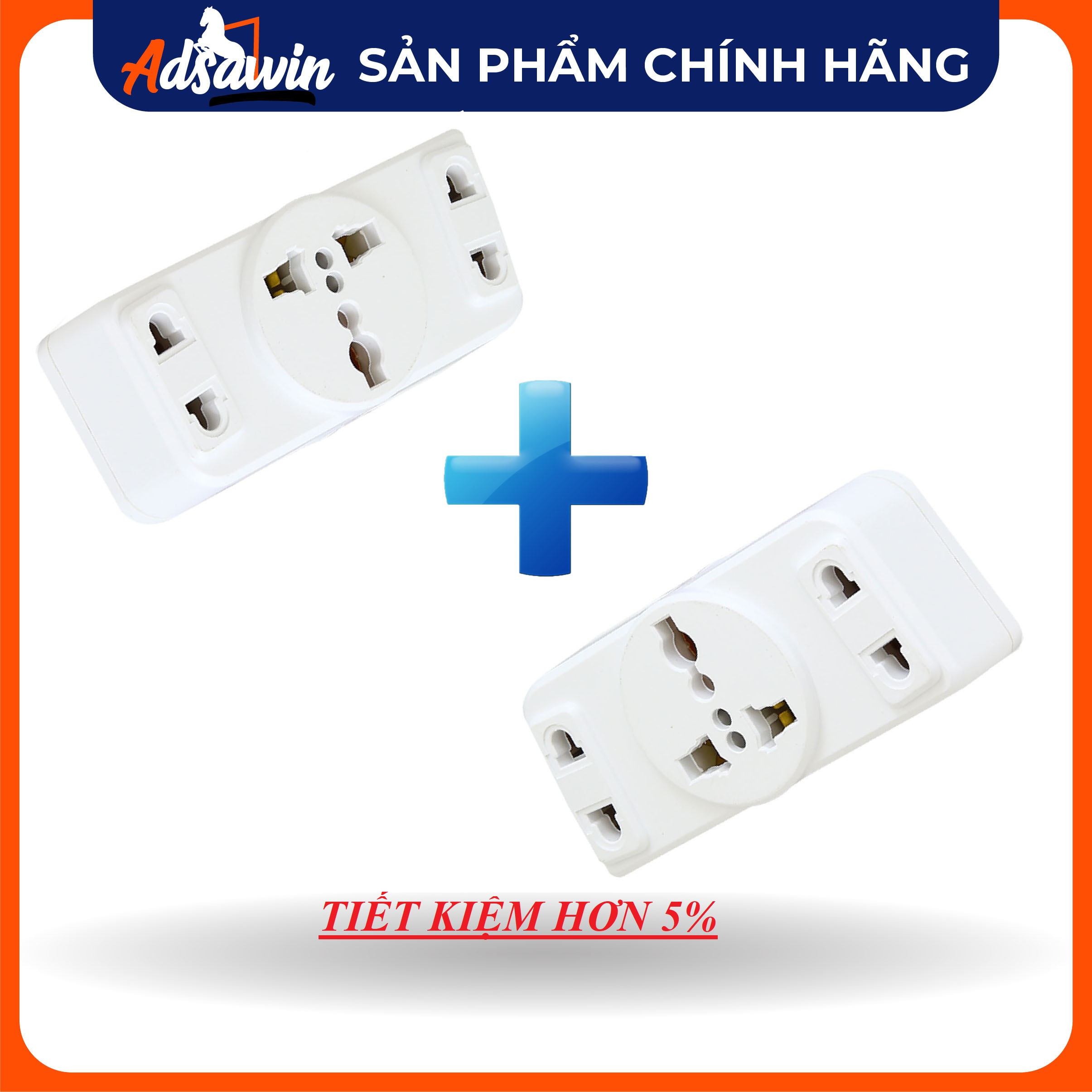 COMBO 2 CHIẾC Ổ CẮM ( PHÍCH CẮM) CHUYỂN ĐỔI 3 CHẤU KÈM CHIA 3 Ổ - TW3 - HÀNG CHÍNH HÃNG THÁI LAN